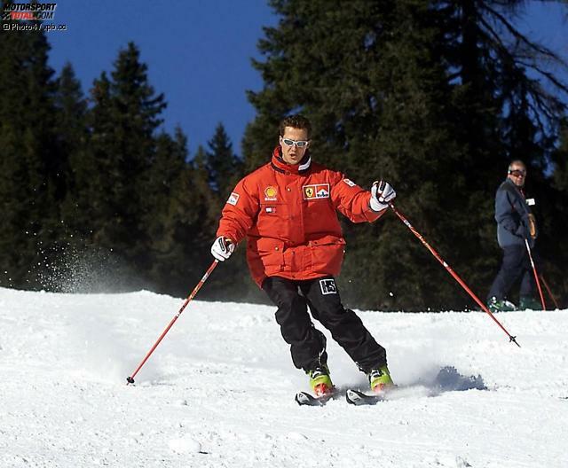 Bereits zu Ferrari-Zeiten fühlte sich &quot;Schumi&quot; auf der weißen Piste wie zuhause - Skifahren ist jedoch nicht sein einziges gefährliches Hobby...