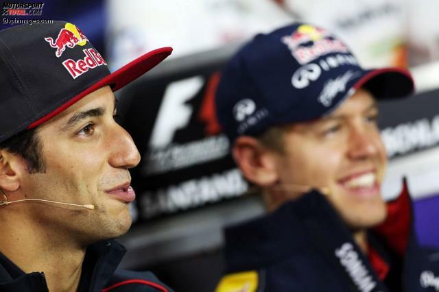 Daniel Ricciardo und Sebastian Vettel (re.) bilden 2014 das Stammpiloten-Duo bei Red Bull.
