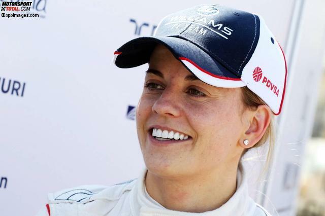 Gute Nachrichten für Susie Wolff: Die Schottin bleibt auch in der kommenden Saison als Entwicklungsfahrerin bei Williams an Bord