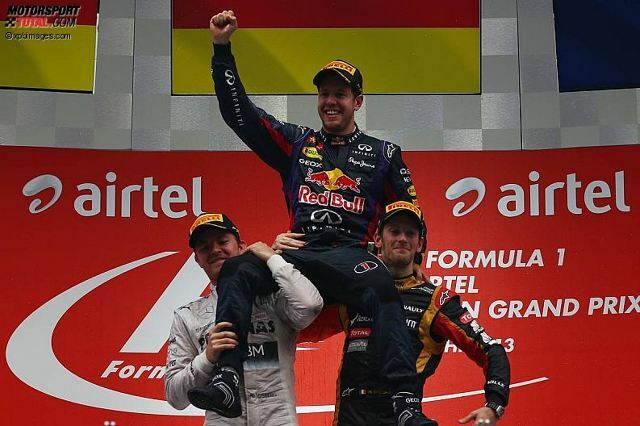 Sebastian Vettel hat es geschafft: Im viertletzten Rennen der Formel-1-Saison 2013 sichert sich der Heppenheimer den vierten WM-Titel in Folge!