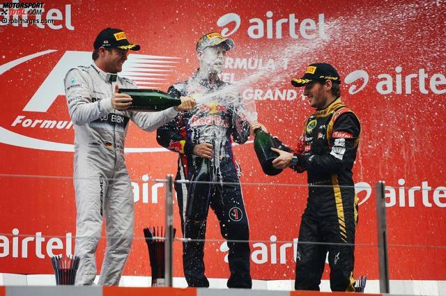 Sebastian Vettel ist viermaliger Formel-1-Weltmeister! In Indien machte der Deutsche den Sack vorzeitig zu.