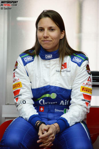 Simona de Silvestro fuhr am Samstag das erste Mal einen Formel-1-Boliden.