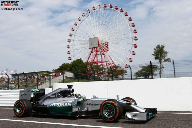 Lewis Hamilton hatte am Nachmittag in Suzuka die Nase vorn, am Vormittag war es noch...