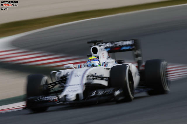 Williams lässt die Hosen runter: Im Rahmen einer Qualifying-Simulation fährt Felipe Massa auf weichen Reifen eine Zeit von 1:23.500 Minuten. Das ist in diesem Jahr die schnellste Runde in Barcelona und über eineinhalb Sekunden unter der Pole-Zeit von 2014.