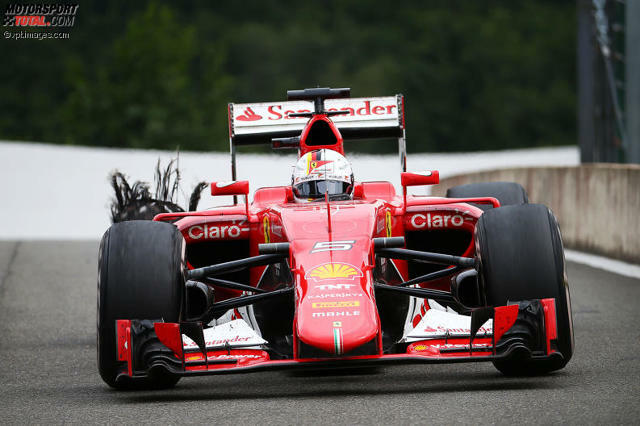 Das hätte böse enden können: Sebastian Vettels Reifen platzte ohne Vorwarnung