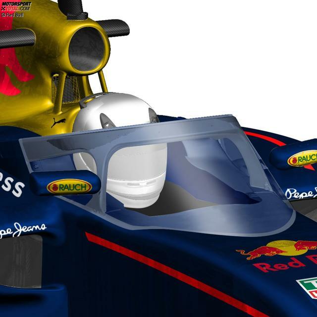 Red Bull möchte die Fahrer bei seiner Sicherheitslösung hinter eine Schutzscheibe stecken, die umherfliegende Teile abhalten soll.