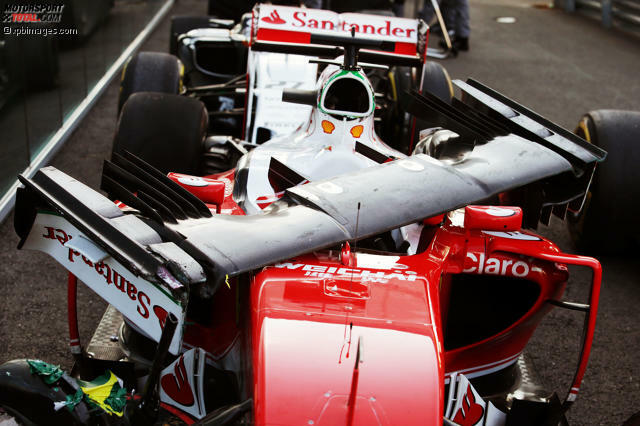 Sebastian Vettels Unfallschrott: Immerhin halten sich die Folgen in Grenzen