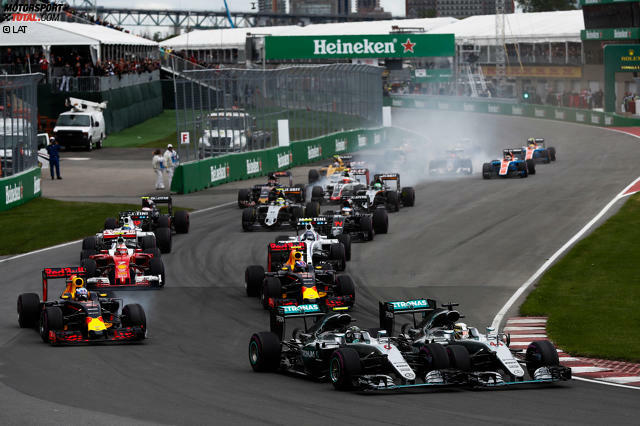 Killerinstinkt: Lewis Hamilton hatte wieder einmal das bessere Ende für sich. Klicken Sie sich jetzt durch die Highlights und die umstrittene Sequenz in der ersten Kurve!