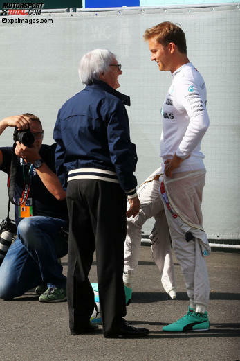 Nico Rosberg und Bernie Ecclestone: Der eine wollte, der andere musste gehen. Der Deutsche kommentiert: &quot;Eine Veränderung war überfällig.&quot; Weitere Reaktionen auf das Aus des Zampanos in unserer Fotostrecke...