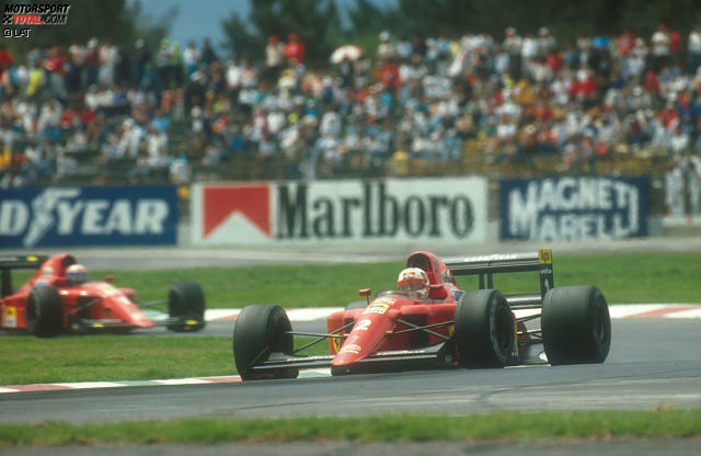 Ferrari feiert 1990 in Mexiko einen Doppelsieg. Jetzt durch weitere Triumphe und Tragödien beim Grand Prix von Mexiko klicken!