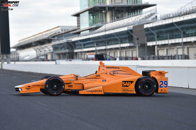 Fernando Alonso wird in einem klassischen McLaren-Design in Indiapolis antreten ...