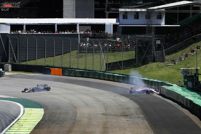 Esteban Ocon muss seinen ersten Formel-1-Ausfall hinnehmen. Die 17 besten Fotos des Grand Prix von Brasilien jetzt durchklicken!