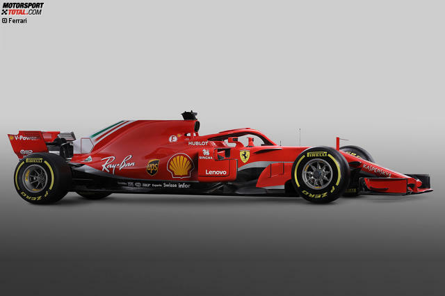 Der neue Ferrari SF71H ist eine Evolution des erfolgreichen Vorjahresautos. Schon beim ersten Blick fällt auf, dass der Bolide hinten deutlich angestellt ist. Jetzt durch die Bilder von Vettels neuem Auto klicken!