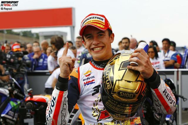 Marc Marquez krönt sich mit Platz zwei in Motegi zum zweiten Mal zum MotoGP-Weltmeister.