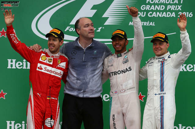 Die Formel-1-WM 2016 ist wieder spannend: Lewis Hamilton kommt mit dem zweiten Saisonsieg bis auf neun Punkte an Nico Rosberg heran. Ferrari ist dank Turbo-Update wieder voll konkurrenzfähig. Und Valtteri Bottas steht in Montreal zum zweiten Mal hintereinander auf dem Podium. Jetzt durchklicken!