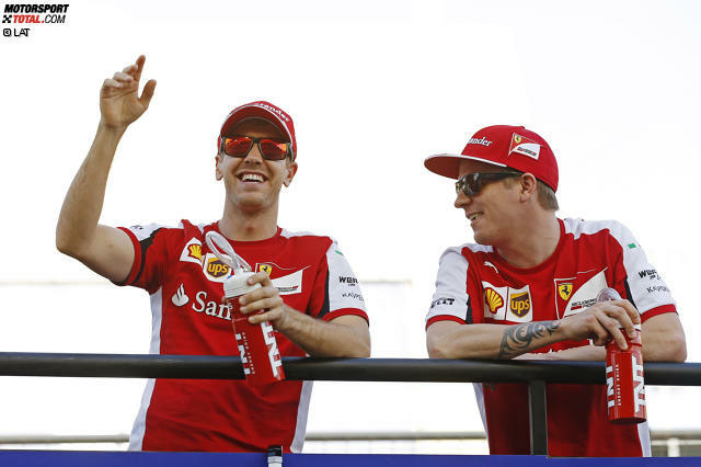 Social-Media-Muffel: Null Likes, Fans oder Abonnenten haben die beiden Ferrari-Piloten Sebastian Vettel und Kimi Räikkönen vorzuweisen. Der vierfache Weltmeister und der "Iceman" sind die einzigen beiden Piloten, die online nicht vertreten sind.