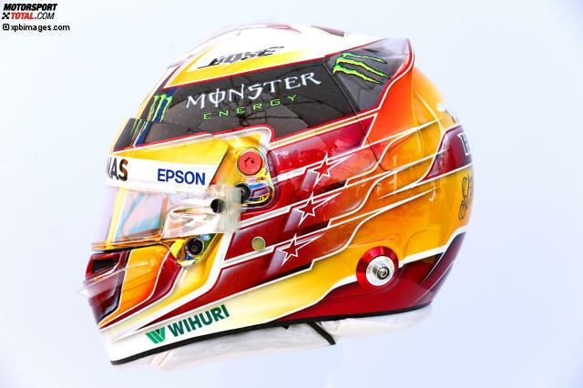 Lewis Hamilton (#44, Mercedes): Der Brite mit den drei Sternen auf dem Helm - die Zahl seiner bisher errungenen WM-Titel.