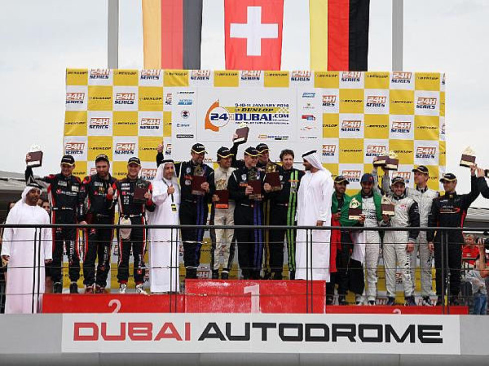 Podium des 24-Stunden-Rennen in Dubai