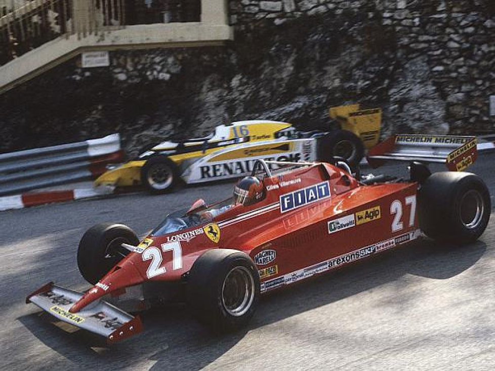 Rene Arnoux, Gilles Villeneuve, Monaco, 1981