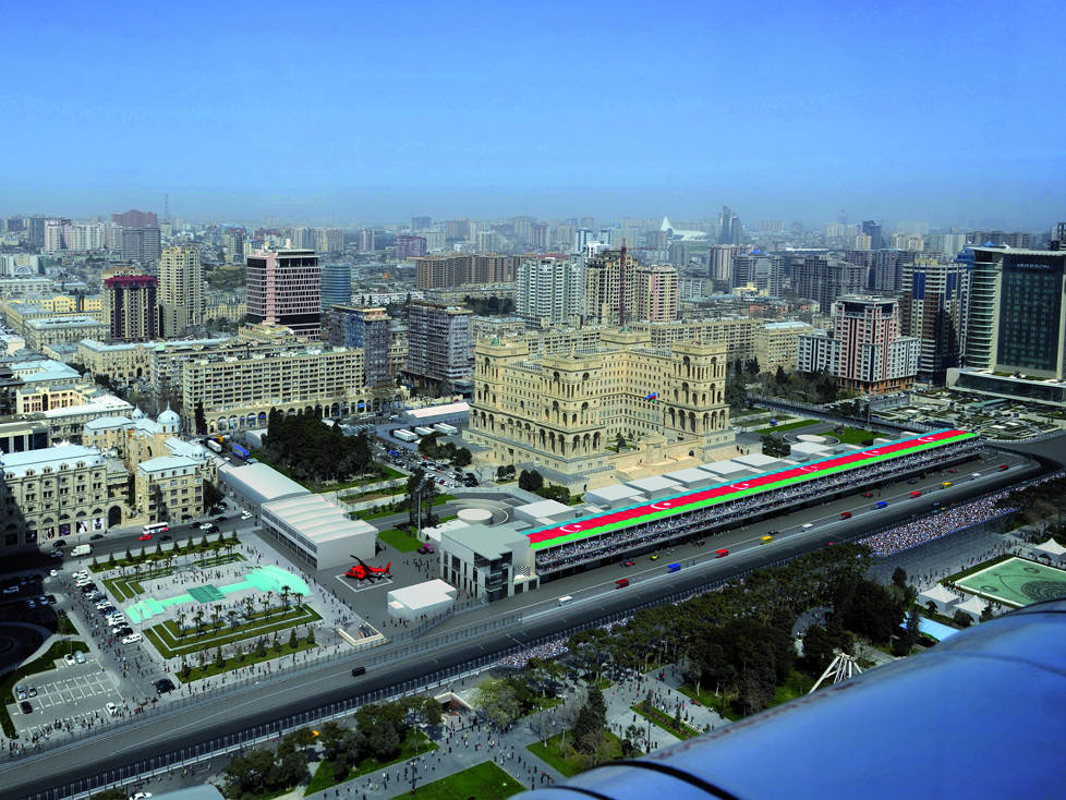 Der geplante Formel-1-Stadtkurs in Baku