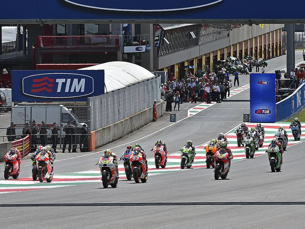 Start zum MotoGP-Rennen in Mugello 2014
