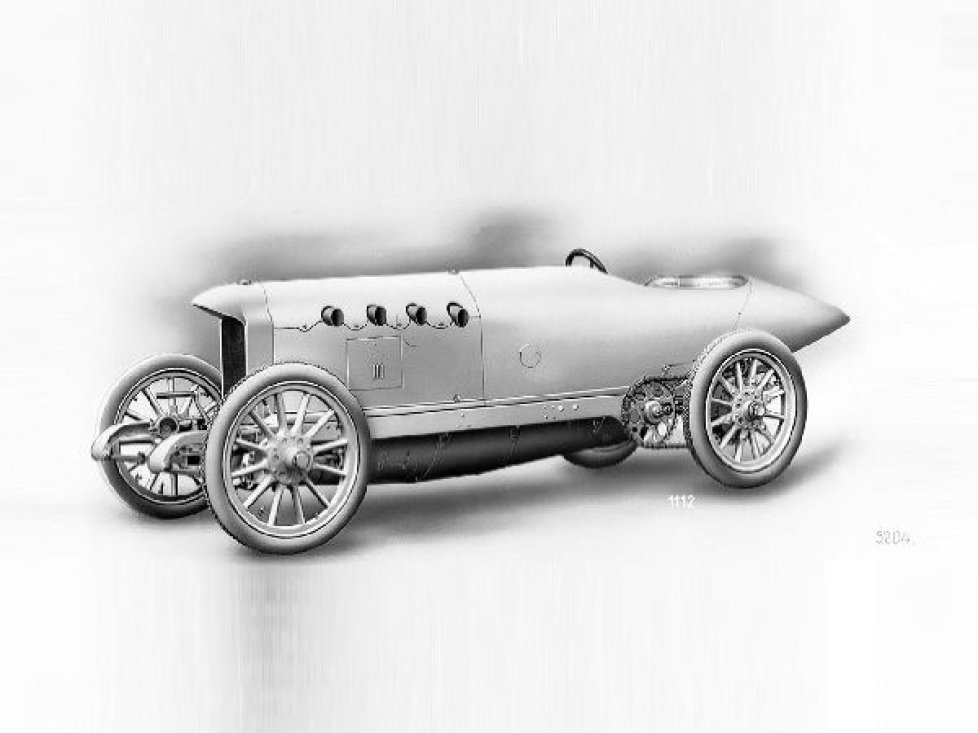 Rekordfahrzeug Blitzen-Benz: 229,85 km/h (1914)