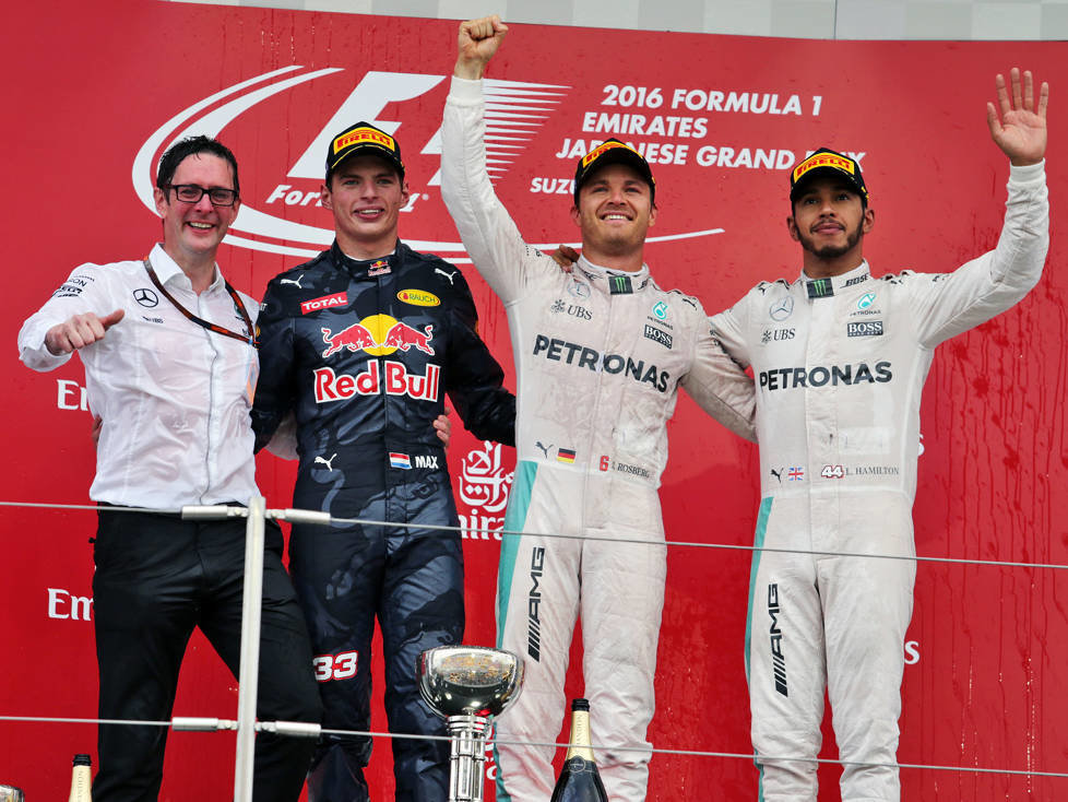 Max Verstappen, Daniel Ricciardo, Nico Rosberg