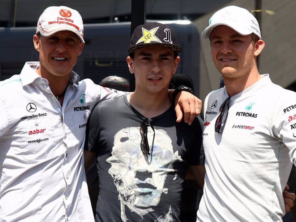 Michael Schumacher, Jorge Lorenzo, Nico Rosberg