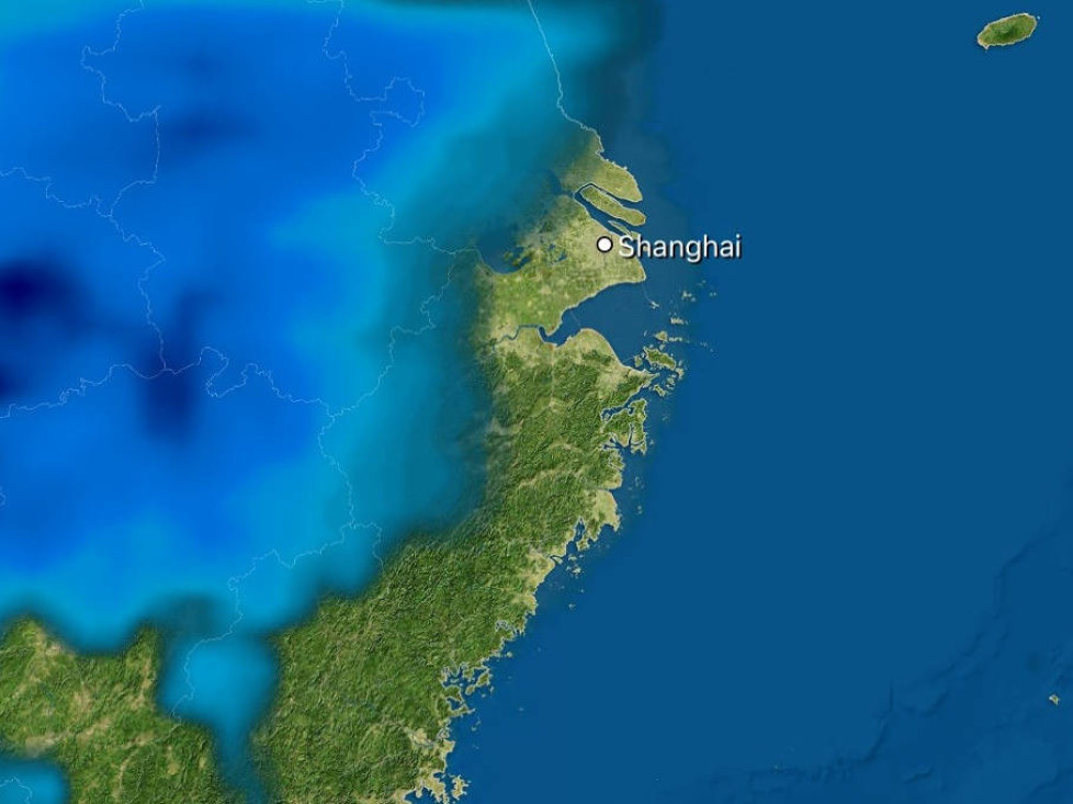 Satellitenprognose für Schanghai am 8. April 2017