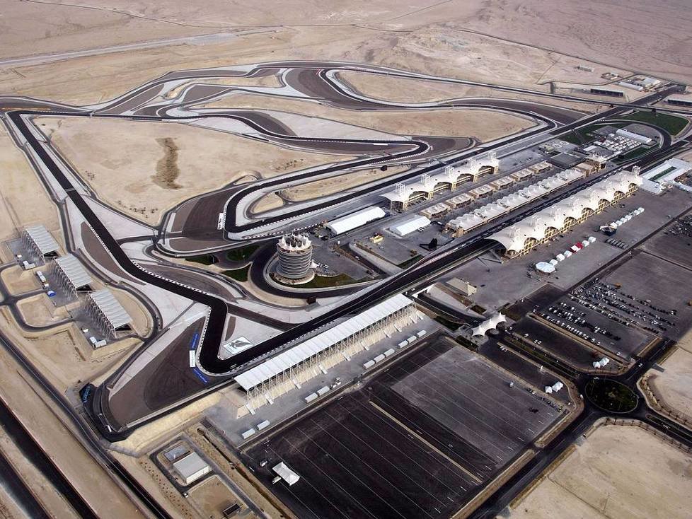 Strecke, Bahrain International Circuit, Vogelperspektive, Layout