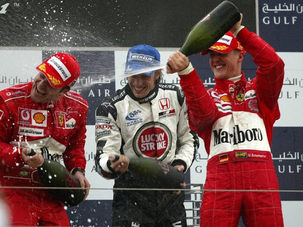 Jenson Button, Michael Schumacher, Rubens Barrichello