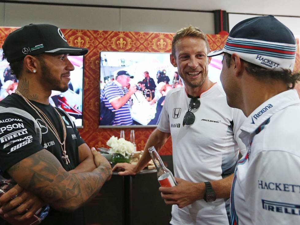Jenson Button, Lewis Hamilton, Felipe Massa