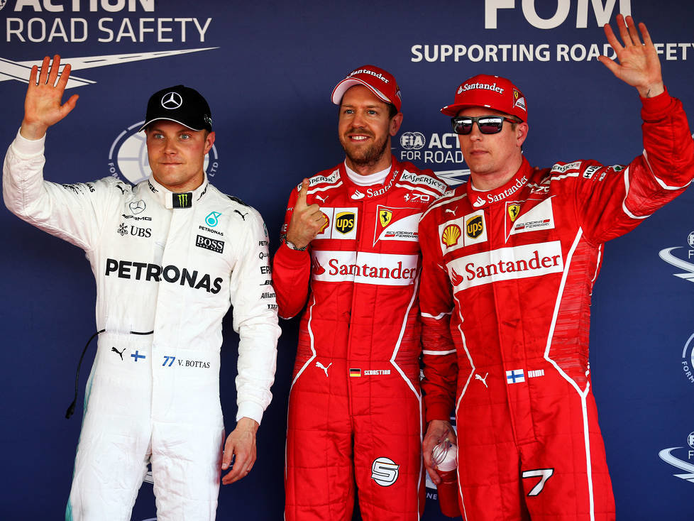 Valtteri Bottas, Sebastian Vettel, Kimi Räikkönen