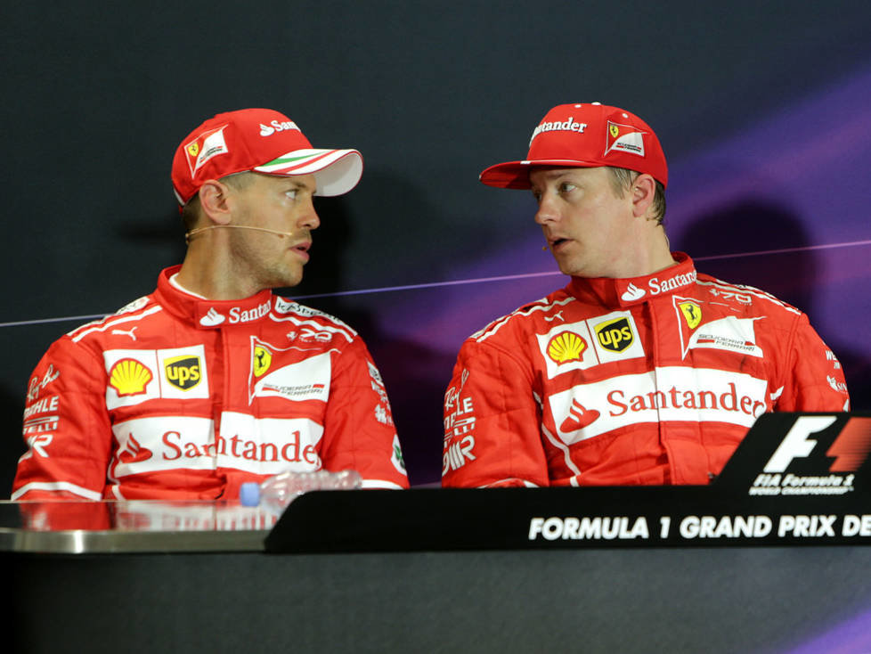 Sebastian Vettel, Valtteri Bottas, Kimi Räikkönen