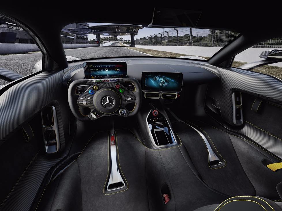 Showcar Mercedes-AMG Project ONE, zweisitziger Supersportwagen-mit modernster und effizientester Formel 1-Hybrid-Technologie, High Performance Plug-in Hybrid Antriebsstrang mit 1,6-Liter-V6-Turbobenzinmotor und vier Elektromotoren