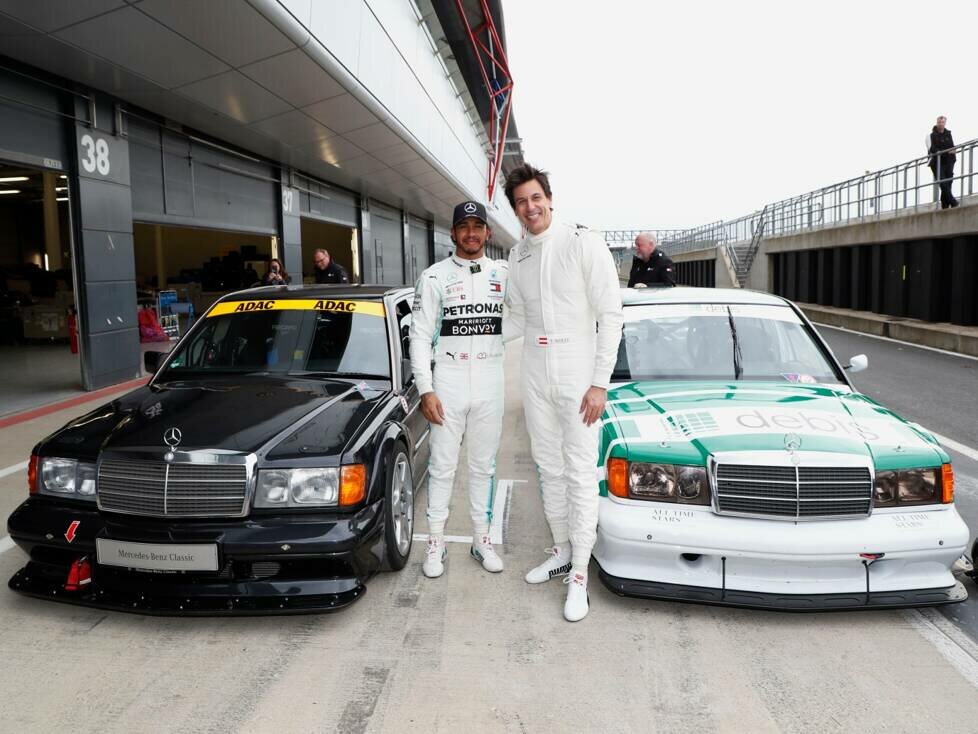 Toto Wolff, Lewis Hamilton, Mercedes 190 E Evo II, DTM