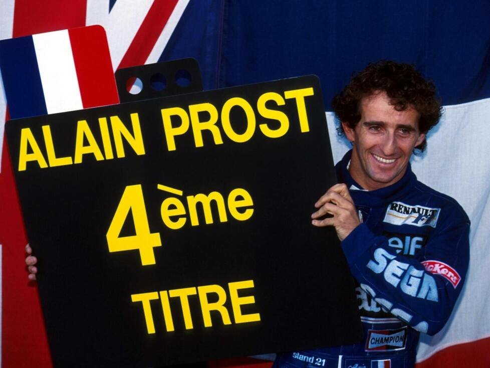 Alain Prost feiert 1993 seinen vierten WM-Titel in der Formel 1