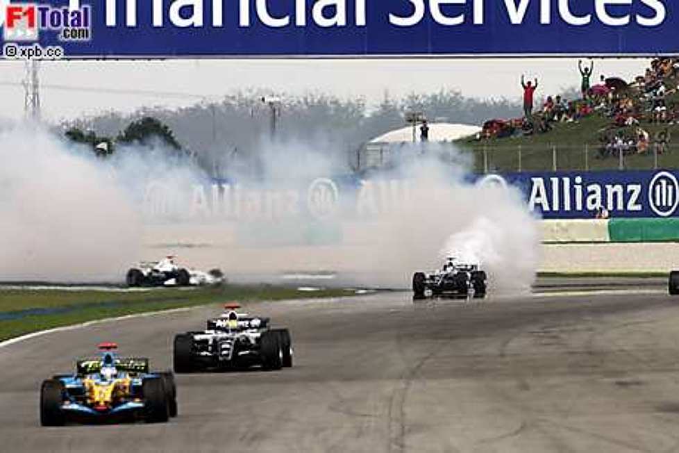 Motorschaden bei Nico Rosberg (Williams-Cosworth)