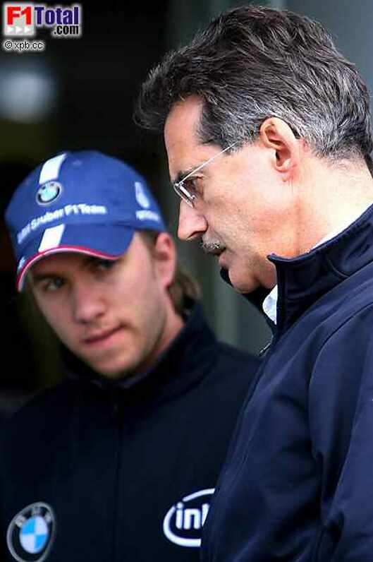 Mario Theissen (BMW Motorsport Direktor) (BMW Sauber F1 Team), Nick Heidfeld (BMW Sauber F1 Team)