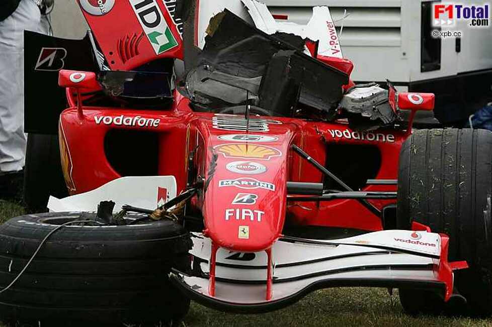 Michael Schumachers (Ferrari) Wrack