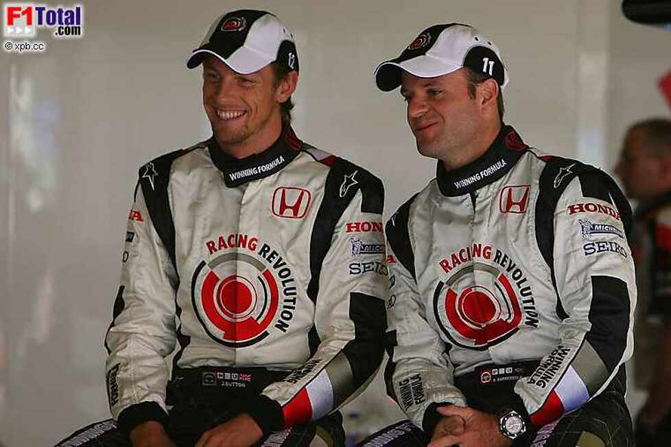 Jenson Button (Honda Racing F1 Team), Rubens Barrichello (Honda Racing F1 Team)