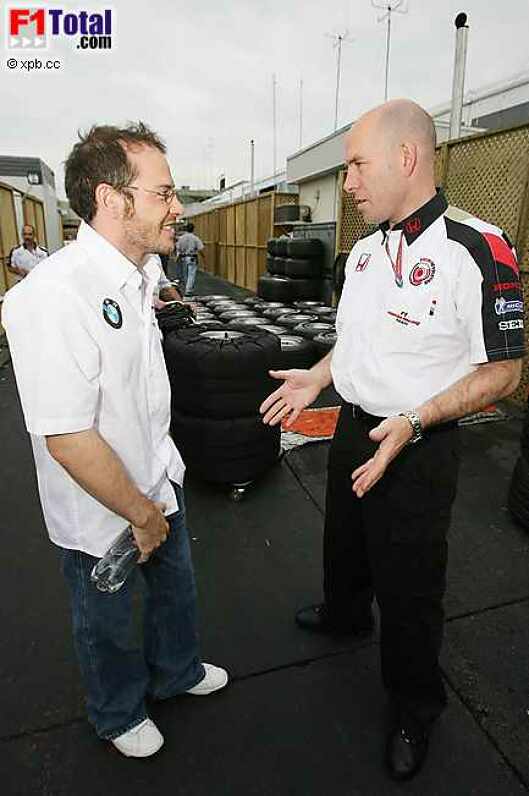 Jacques Villeneuve (BMW Sauber F1 Team), Jock Clear (Renningenieur) (Honda Racing F1 Team)
