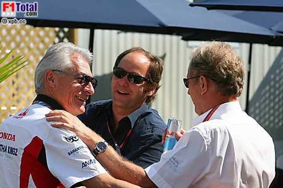 Daniele Audetto (Geschäftsführer) (Super Aguri F1 Team), Gerhard Berger (Teamanteilseigner) (Scuderia Toro Rosso) und Dr. Helmut Markco