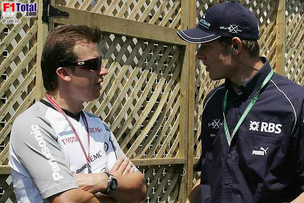 Alexander Wurz (Williams-Cosworth), Olivier Panis (Testfahrer) (Toyota)