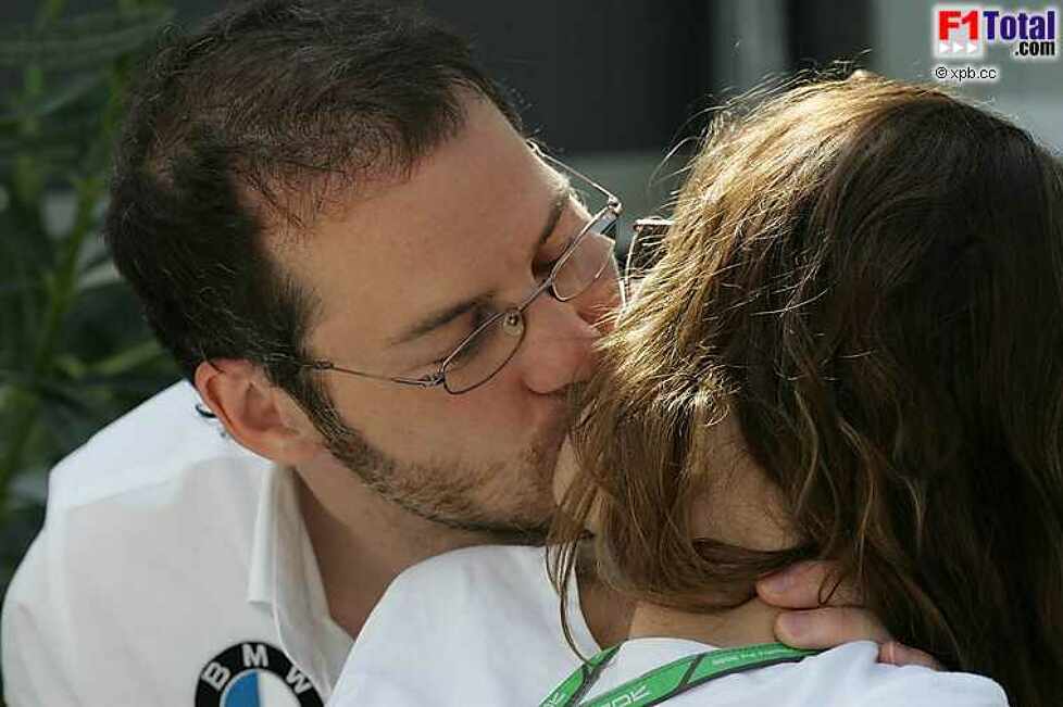 Jacques Villeneuve (BMW Sauber F1 Team) und Frau Johanna