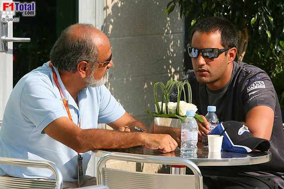 Juan-Pablo Montoya (McLaren-Mercedes) mit seinem Vater