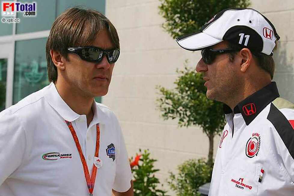 Rubens Barrichello (Honda Racing F1 Team) und Adrian Fernandez