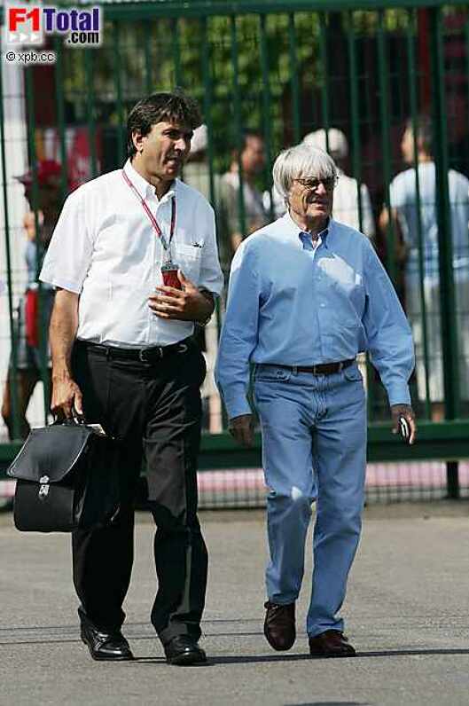 Bernie Ecclestone (Formel-1-Chef) und Pasquale Lattuneddu