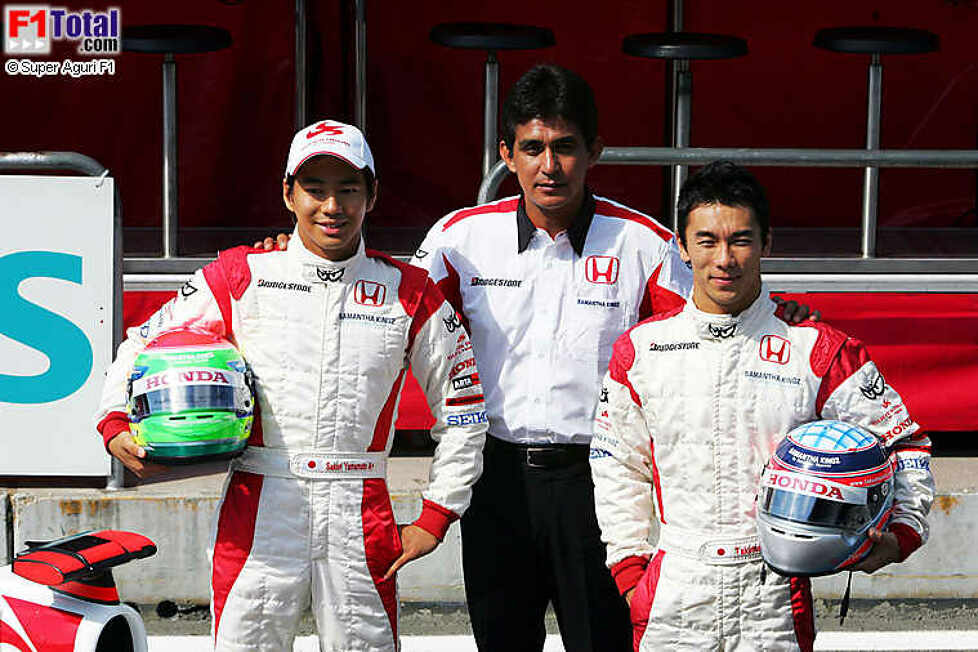 Aguri Suzuki (Teamchef) (Super Aguri F1 Team), Sakon Yamamoto (Super Aguri F1 Team), Takuma Sato (Super Aguri F1 Team)