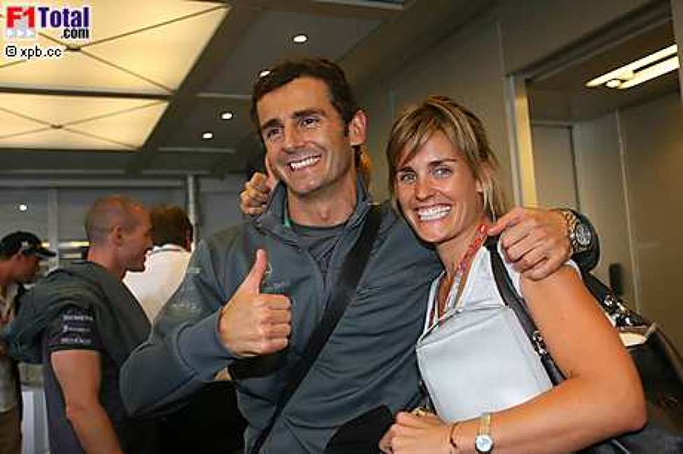 Pedro de la Rosa (McLaren-Mercedes) mit Frau Maria 